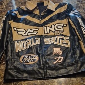 Black and Tan Racing Jacket